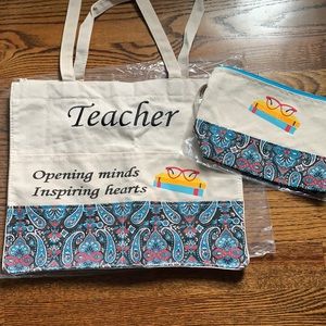 NTW Oversized tote & pouch for teacher